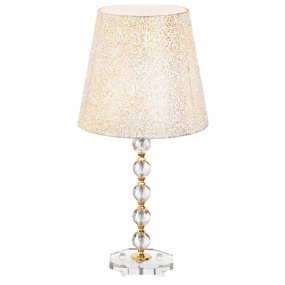 Ideal Lux QUEEN 077758 H67.5 E27 LED-Kristalllampenschirm mit Stoffschirm
