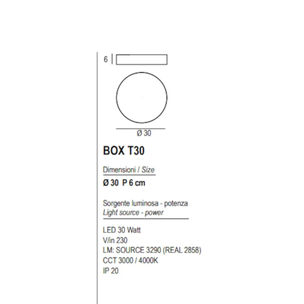 Promoingross BOX T30 CCT LED-Deckenleuchte