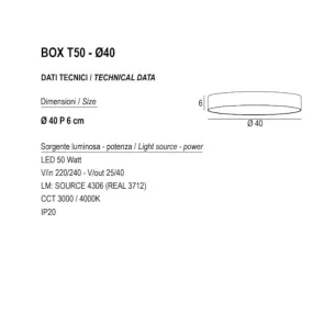 Promoingross BOX T50 CCT LED-Deckenleuchte