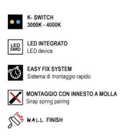 Lámpara de techo LED Promoingross BOX T50 CCT