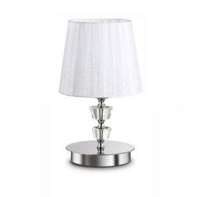 Ideal Lux PEGASO 059266 H30 E14 LED-Kristalllampenschirm mit Organza-Stoffschirm