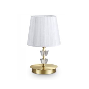Ideal Lux PEGASO 197753 H30 E14 LED-Kristalllampenschirm mit Lampenschirm aus Messing-Organza-Gewebe