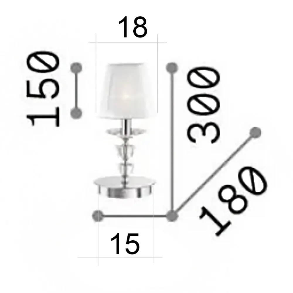 Ideal Lux PEGASO 197753 pantalla cristal
