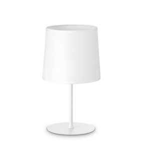 Abat-jour Ideal Lux SET UP 259864 260341 E27 LED 38.5H paralume ignifugo cono tessuto bianco