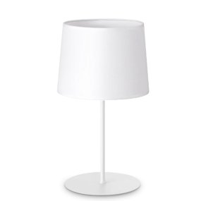 Abat-jour Ideal Lux SET UP 259918 260068 E27 LED 48H paralume ignifugo cono tessuto bianco