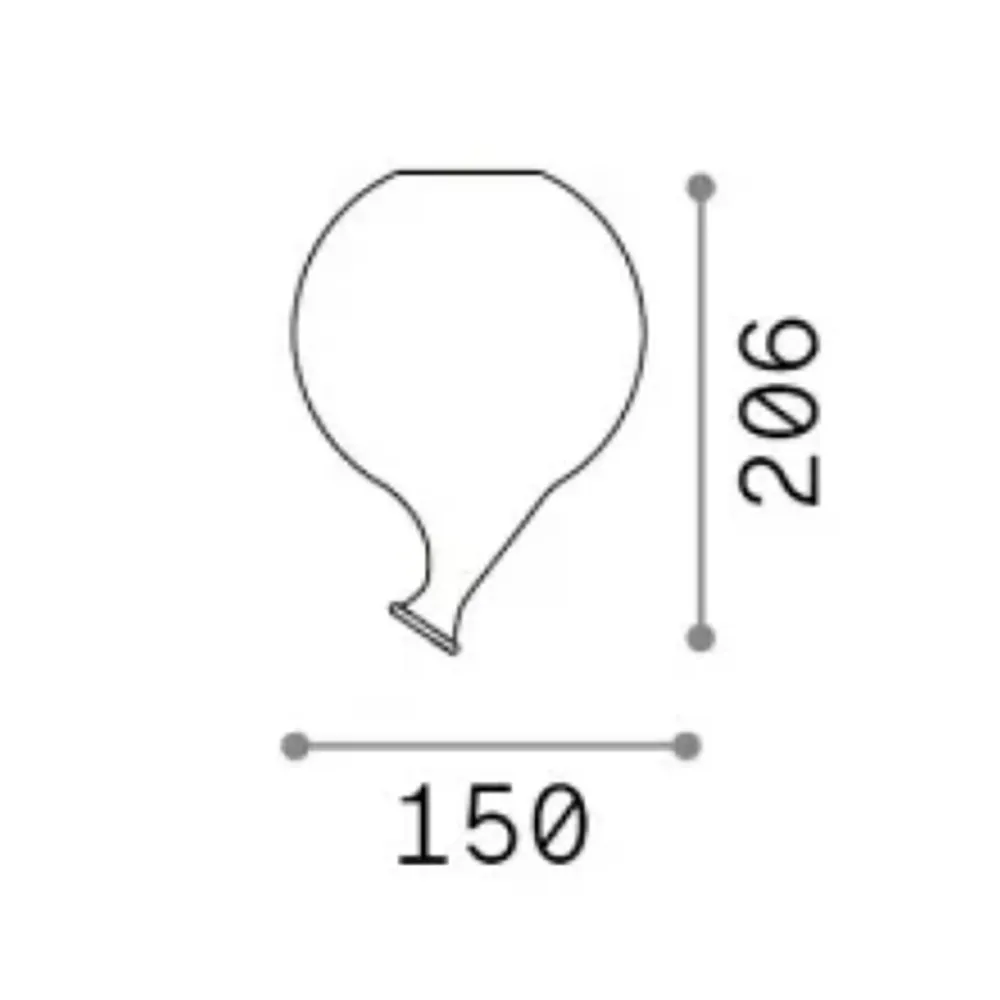 Lampadario 3 luci vetro pyrex viola Ideal Lux CLOWN 352572 344171 368245