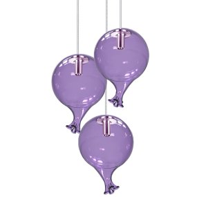 Lampadario 3 luci vetro pyrex viola Ideal Lux CLOWN 352572 344171 368245 G9 LED