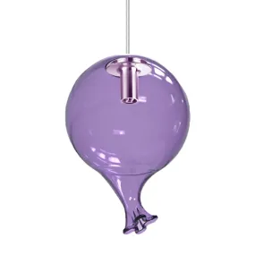 Lustre Ideal Lux CLOWN 352572 344171 368245 en verre Pyrex violet à 3 lumières