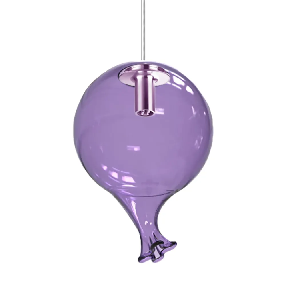 Lustre Ideal Lux CLOWN 352572 344171 368245 en verre Pyrex violet à 3 lumières