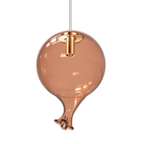 Lampadario 3 luci vetro pyrex giallo Ideal Lux CLOWN 352589 344171 368245