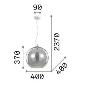 Lampadario classico Ideal Lux NEMO SP1 D40 339061