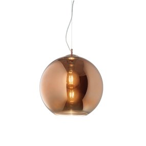 Lampadario classica Ideal Lux NEMO SP1 D20 250328 E27 LED vetro soffiato rame