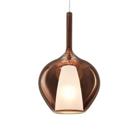 Klassischer Kronleuchter Ideal Lux KALIQUE 359540 E27 LED Borosilikatglas Kupfer