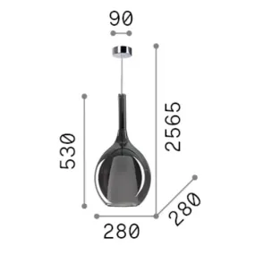 Lámpara de araña clásica Ideal Lux KALIQUE 359663