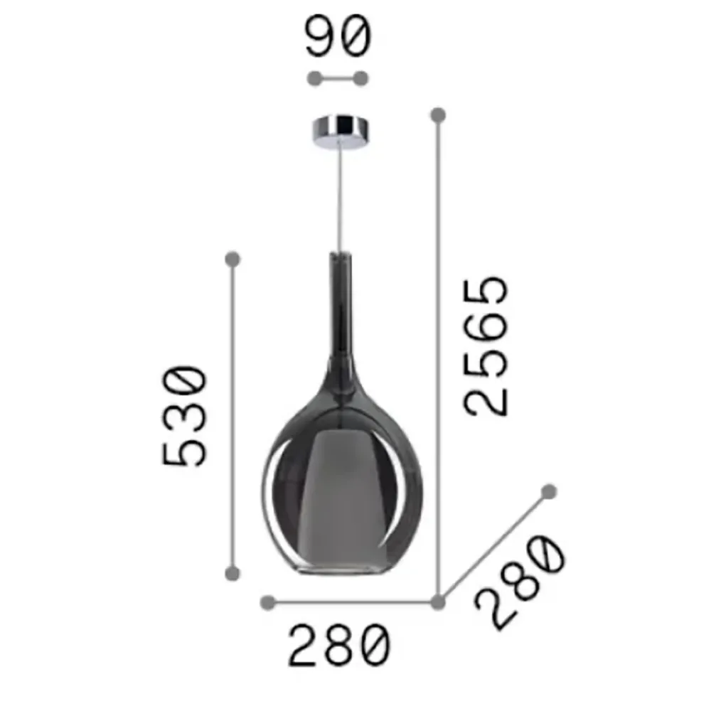 Lámpara de araña moderna Ideal Lux KALIQUE 359694