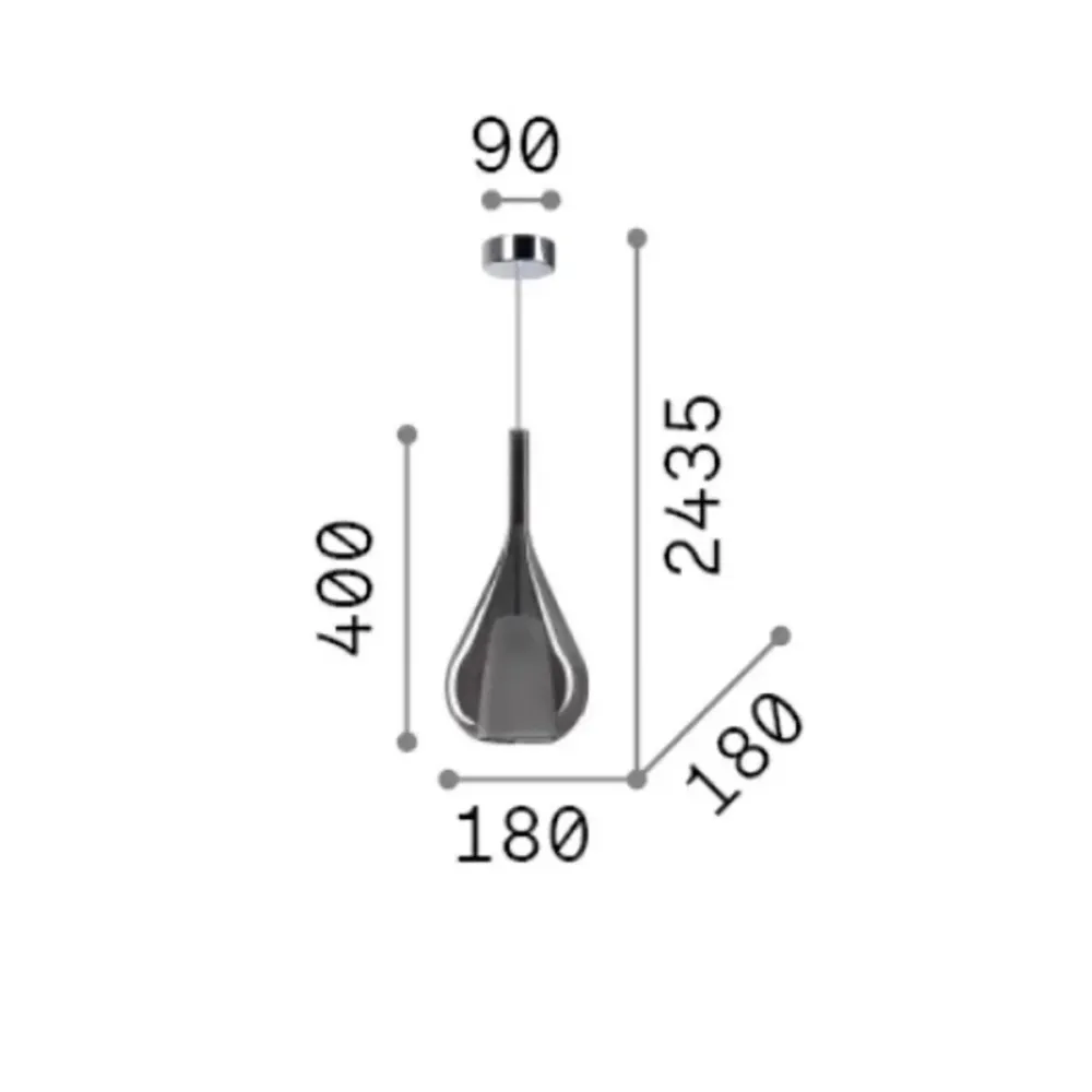 Lámpara de araña moderna Ideal Lux KALIQUE 360089