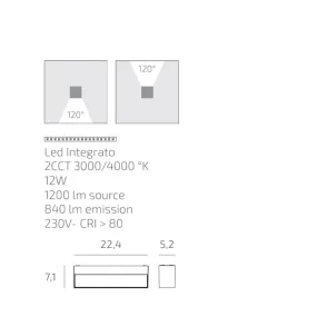 PORTO 22M IP65 CCT LED Top Light
