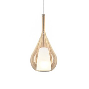 Lampadario Ideal Lux KALIQUE 360058 E27 LED vetro borosilicato ambra