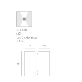Klassische Wandleuchte Top Light ATENE AG CO GU10 LED IP65