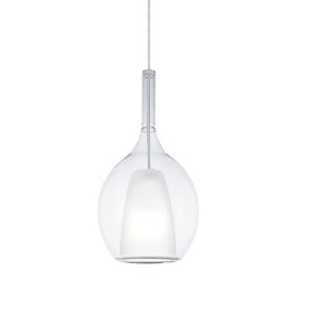 Lámpara de araña LED Ideal Lux KALIQUE 360034 E27 en cristal de borosilicato transparente.
