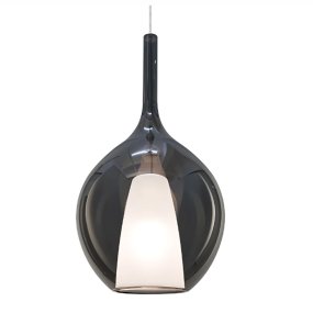 Lampadario Ideal Lux KALIQUE 359618 E27 LED vetro borosilicato fumè
