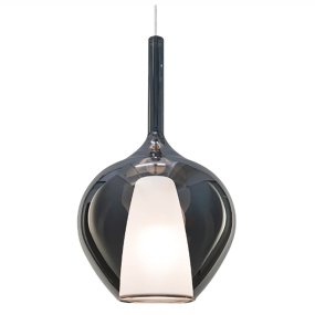 Lampadario Ideal Lux KALIQUE 359465 E27 LED vetro borosilicato fumè