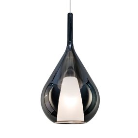 Lampadario Ideal Lux KALIQUE 359724 E27 LED vetro borosilicato fumè