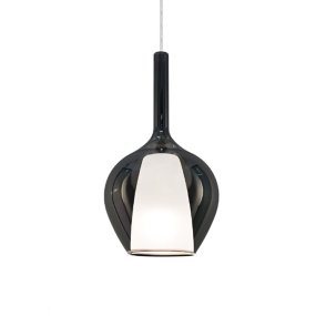 Lámpara de araña LED Ideal Lux KALIQUE 359861 E27 en cristal de borosilicato ahumado.