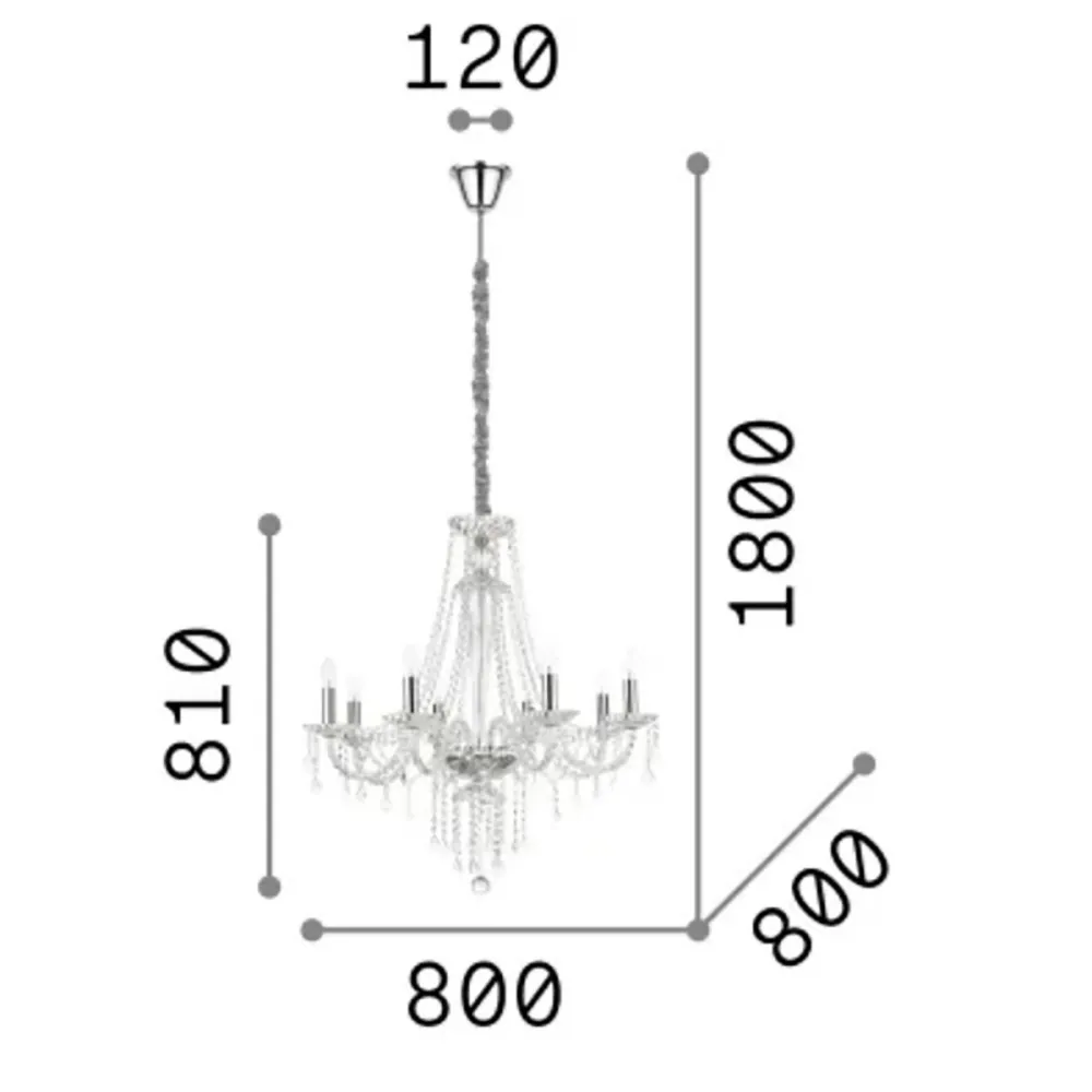 Ideal Lux AMADEUS 168777 Kristalllüster
