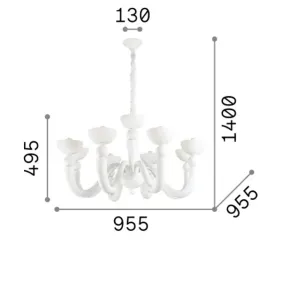 Lustre en cristal taillé Ideal Lux BON BON SP8 094007
