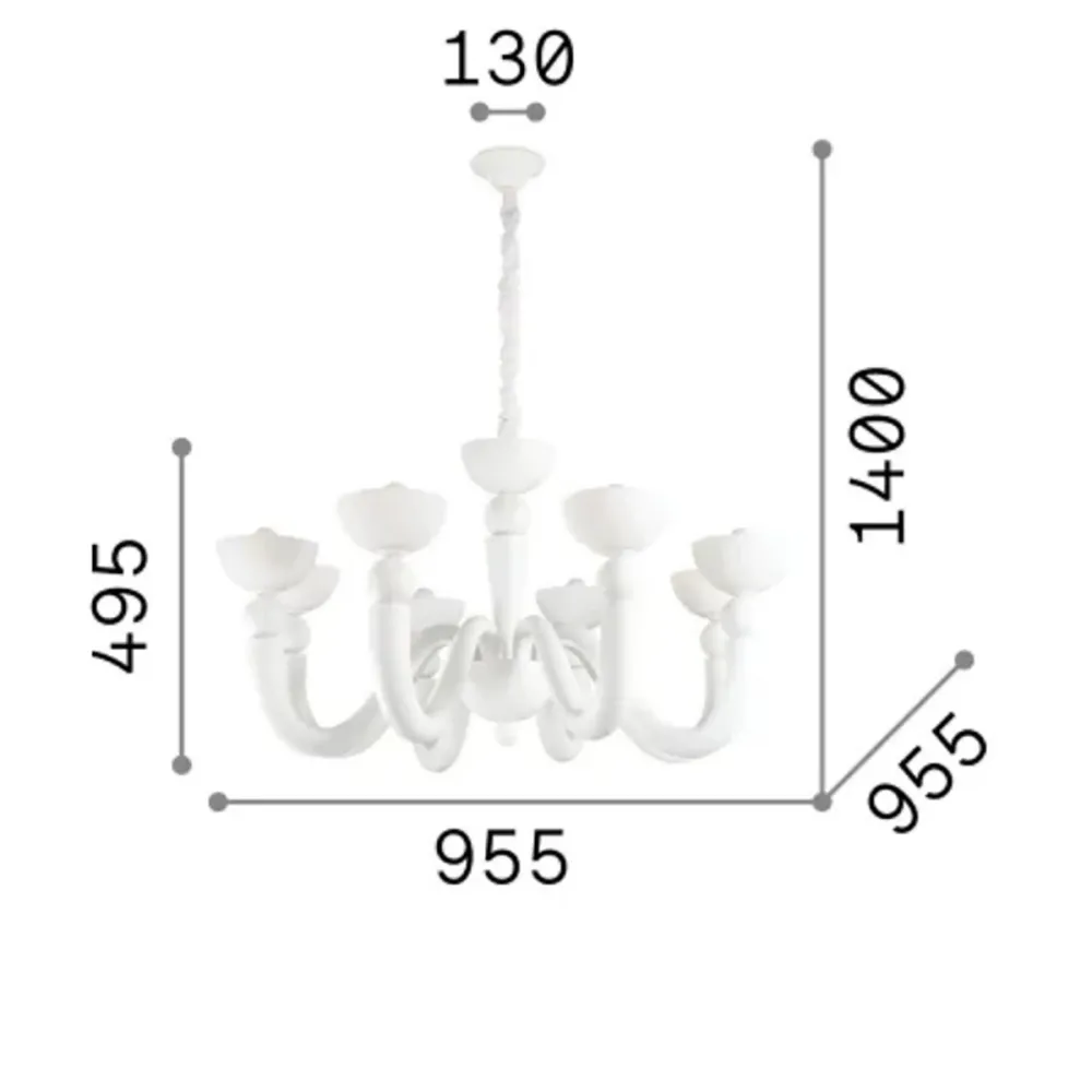 Lampadario cristallo molato Ideal Lux BON BON SP8 094007