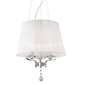 Lampadario Ideal Lux PEGASO 059235 E14 LED bianco cristallo molato