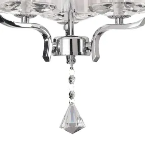 Lampadario Ideal Lux PEGASO 059235 E14 LED bianco cristallo molato