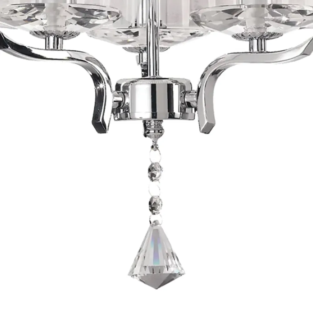 Lampadario Ideal Lux PEGASO 059235 E14 LED bianco cristallo molato