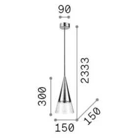 Sospensione classica Ideal Lux CONO 321479 E27 LED ottone