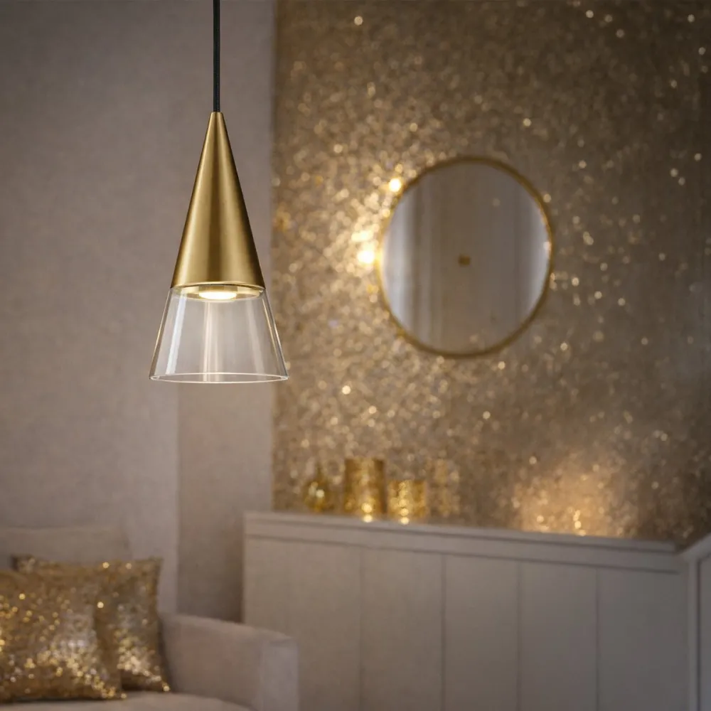 Sospensione classica Ideal Lux CONO 321479 E27 LED ottone