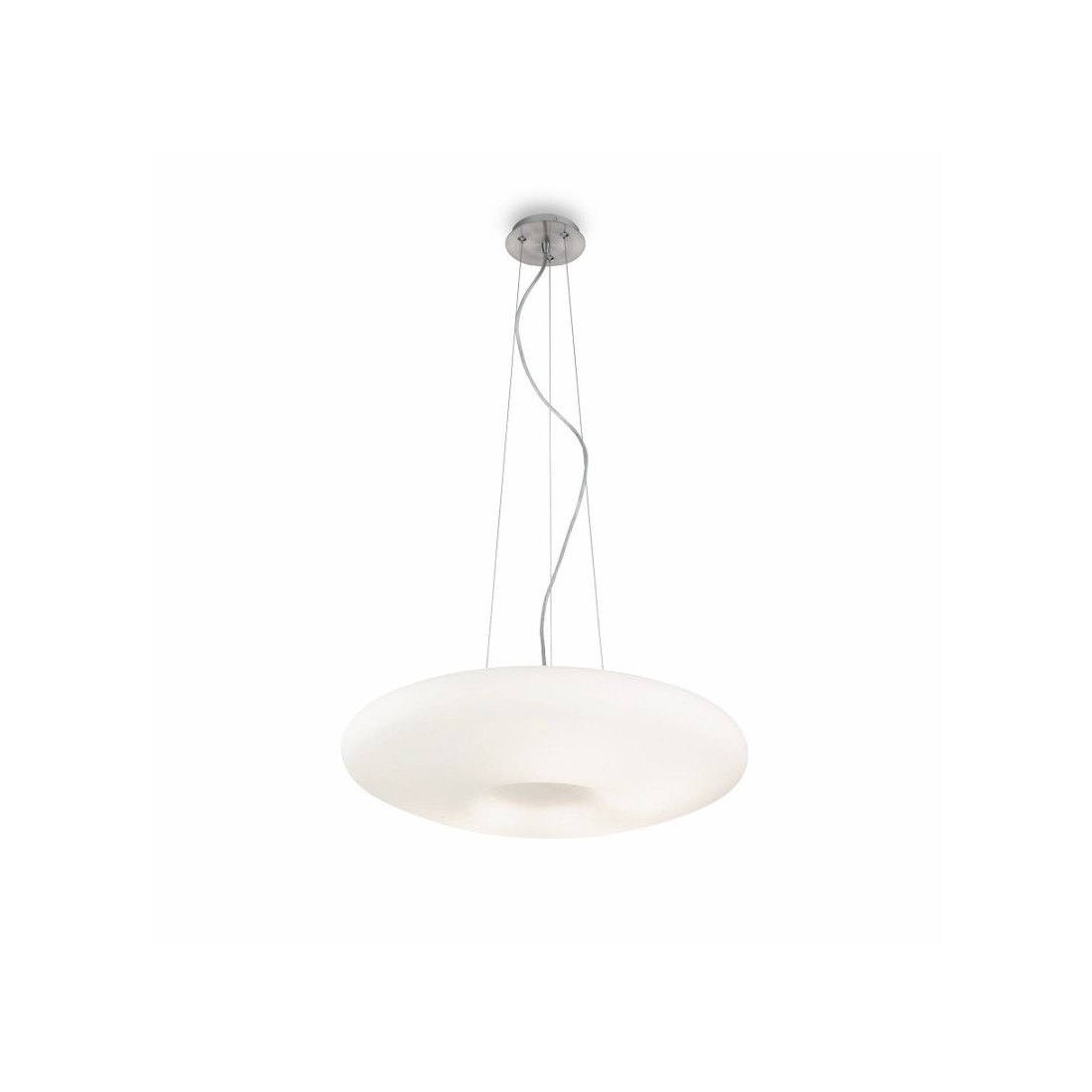 Lampadario ID-GLORY SP3 D50 E27 vetro bianco metallo moderno sospensione interno IP20