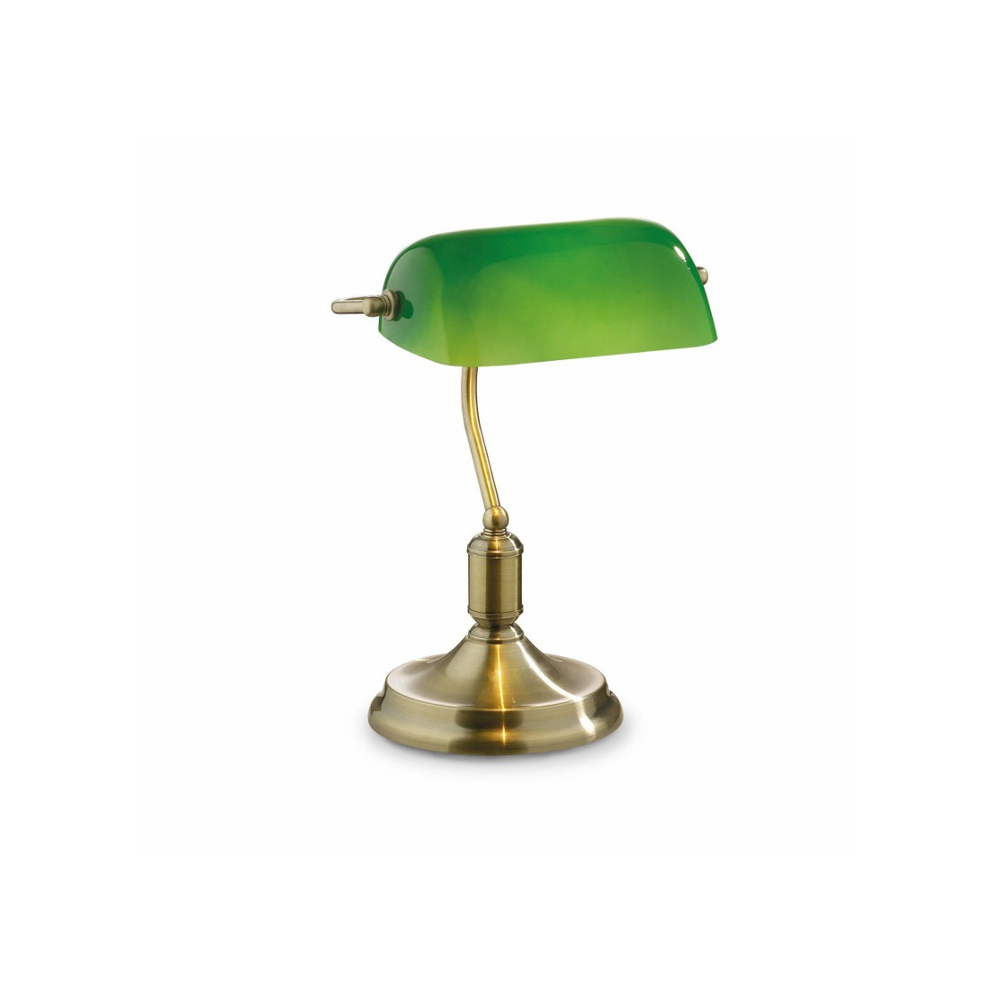 ID-LAWYER TL1 E27 abat-jour verre vert lampe de table classique en métal intérieur IP20