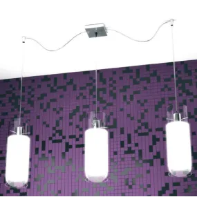 Lampadario TP-CILINDER 1078 E27 60W 3 luci vetro cilindro moderno interno