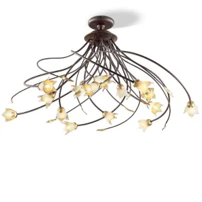 Plafoniera FM-ORCHIDEA 3303 15 luci lampada soffitto classica ferro artigianale G9