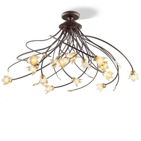 FM-ORCHIDEA 3303 plafonnier 15 lumières plafonnier classique fer artisanal G9