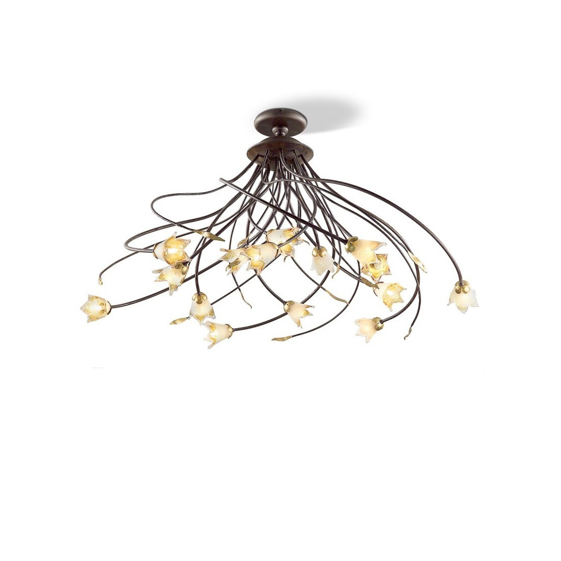 Plafoniera FM-ORCHIDEA 3303 15 luci lampada soffitto classica ferro artigianale G9