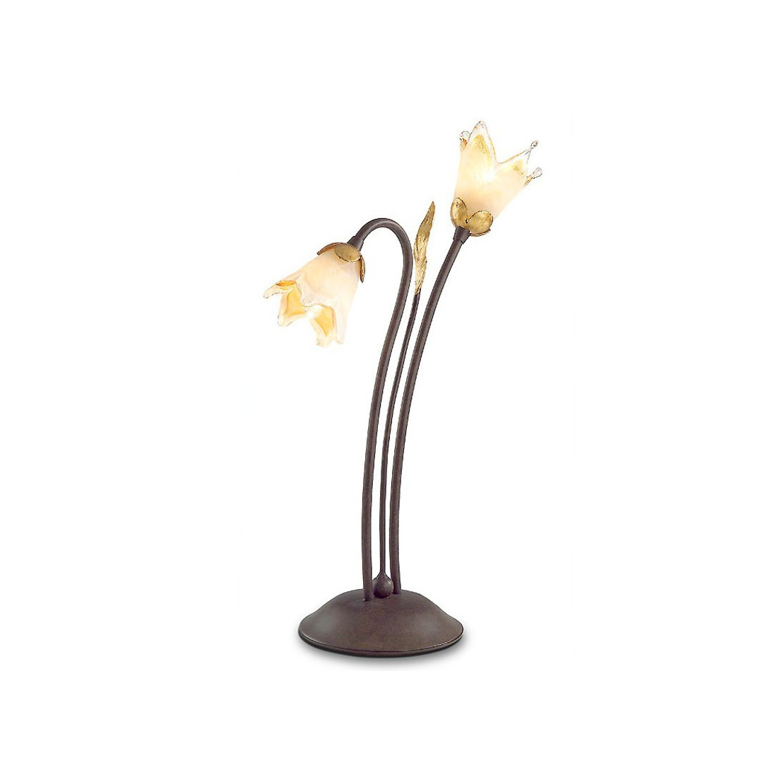 Abat-jour FM-ORCHIDEA 1303 2 luci lampada tavolo classica ferro artigianale G9