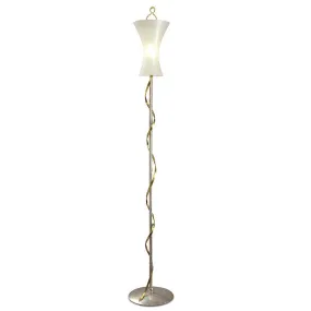 Piantana FM-DAPHNE 2088 lampada terra classica vetro soffiato ferro battuto interno E27