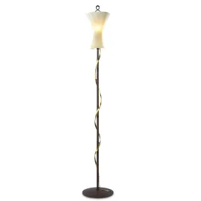 Piantana FM-DAPHNE 2088 lampada terra classica vetro soffiato ferro battuto interno E27