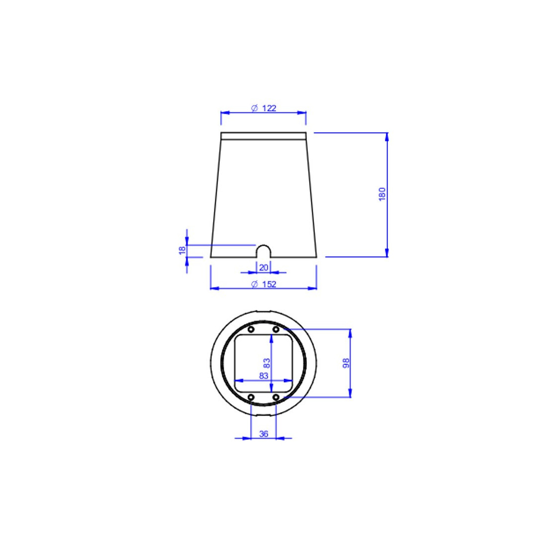 Boîtier extérieur TEXO 2 52700 accessoire de brique