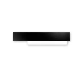 Applique GE-DOHA AG 25W LED 2110LM 3000°K NERO alluminio metacrilato lampada parete moderna rettangolare interno