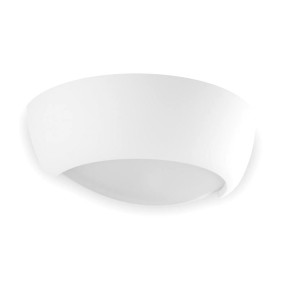 Applique BF-8215 41 E27 LED gesso bianco verniciabile biemissione lampada parete vaschetta interno IP20