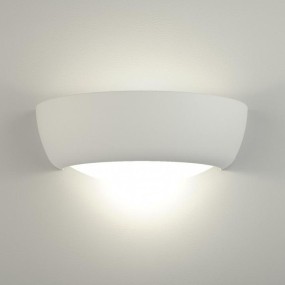 Applique BF-8215 41 E27 LED gesso bianco verniciabile biemissione lampada parete vaschetta interno IP20