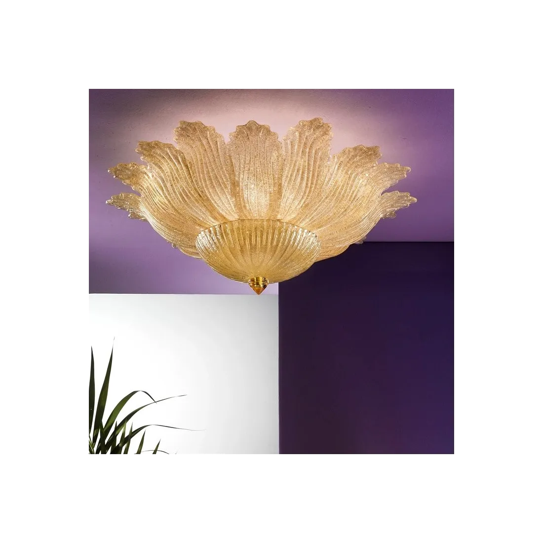 Plafoniera DP-2519 E14 33W vetro murano classica lampada soffitto interno